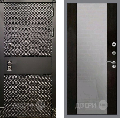 Входная металлическая Дверь Рекс (REX) 15 Черный Кварц СБ-16 Зеркало Венге в Апрелевке