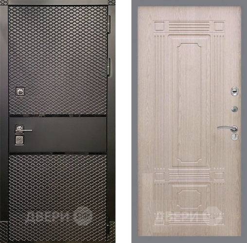Входная металлическая Дверь Рекс (REX) 15 Черный Кварц FL-2 Беленый дуб в Апрелевке