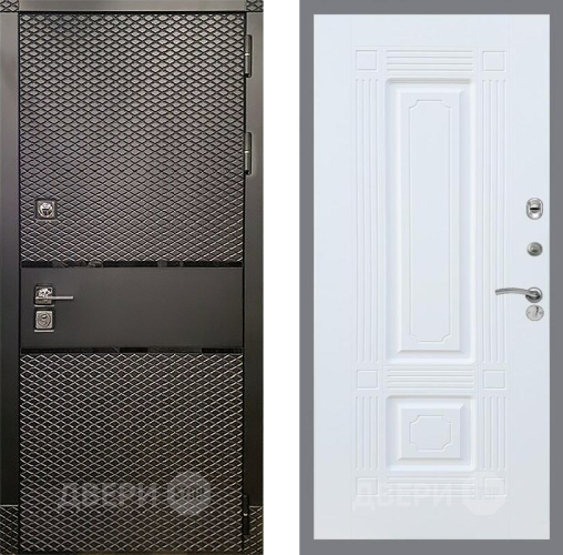 Входная металлическая Дверь Рекс (REX) 15 Черный Кварц FL-2 Силк Сноу в Апрелевке