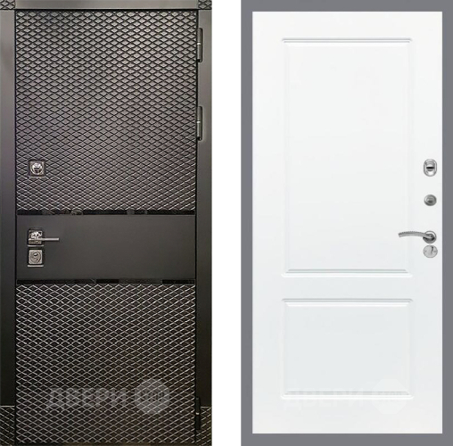 Входная металлическая Дверь Рекс (REX) 15 Черный Кварц FL-117 Силк Сноу в Апрелевке