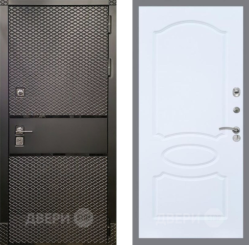 Входная металлическая Дверь Рекс (REX) 15 Черный Кварц FL-128 Силк Сноу в Апрелевке