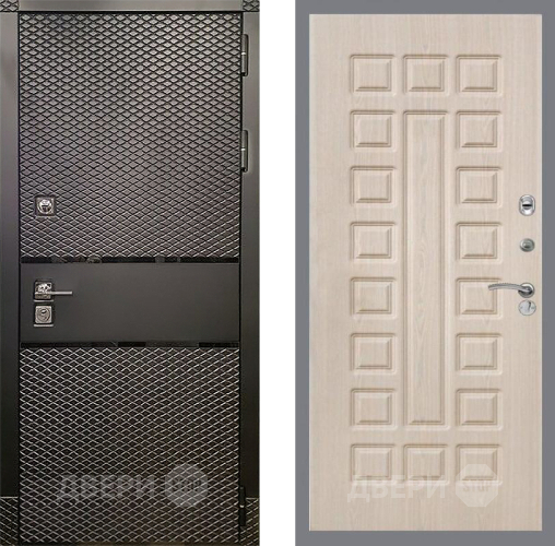 Входная металлическая Дверь Рекс (REX) 15 Черный Кварц FL-183 Беленый дуб в Апрелевке