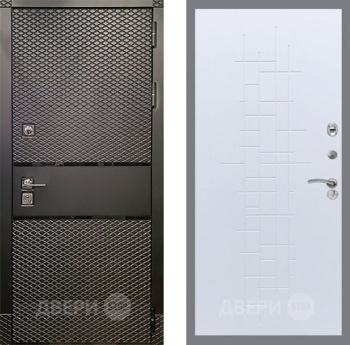 Входная металлическая Дверь Рекс (REX) 15 Черный Кварц FL-289 Белый ясень в Апрелевке
