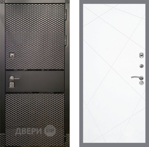 Входная металлическая Дверь Рекс (REX) 15 Черный Кварц FL-291 Силк Сноу в Апрелевке