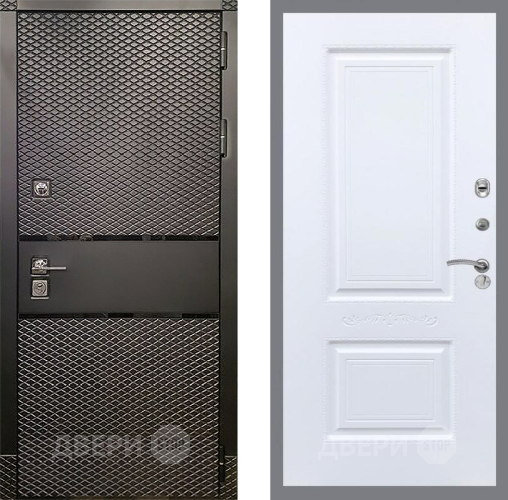 Входная металлическая Дверь Рекс (REX) 15 Черный Кварц Смальта Силк Сноу в Апрелевке