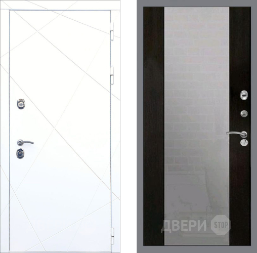 Входная металлическая Дверь Рекс (REX) 13 Силк Сноу СБ-16 Зеркало Венге в Апрелевке