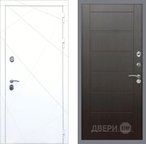 Входная металлическая Дверь Рекс (REX) 13 Силк Сноу Сити Венге в Апрелевке