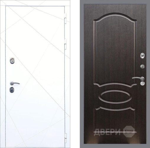 Входная металлическая Дверь Рекс (REX) 13 Силк Сноу FL-128 Венге светлый в Апрелевке