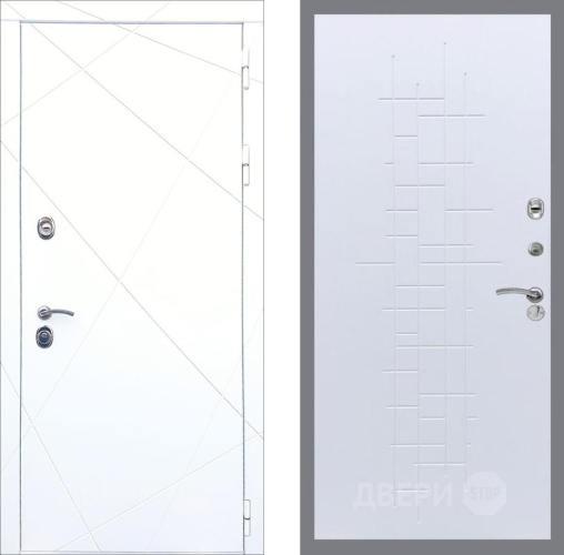 Входная металлическая Дверь Рекс (REX) 13 Силк Сноу FL-289 Белый ясень в Апрелевке