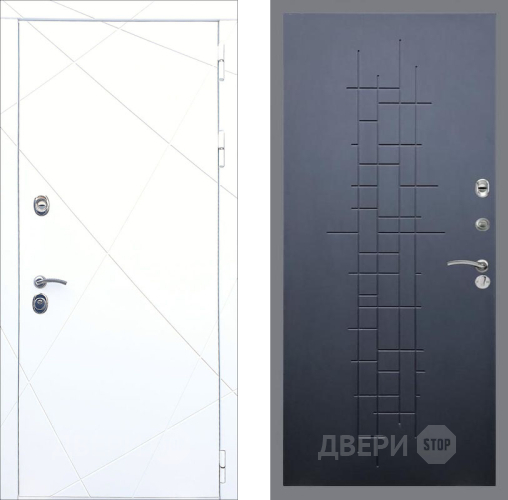 Входная металлическая Дверь Рекс (REX) 13 Силк Сноу FL-289 Ясень черный в Апрелевке