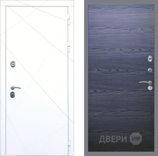 Входная металлическая Дверь Рекс (REX) 13 Силк Сноу GL Дуб тангенальный черный в Апрелевке