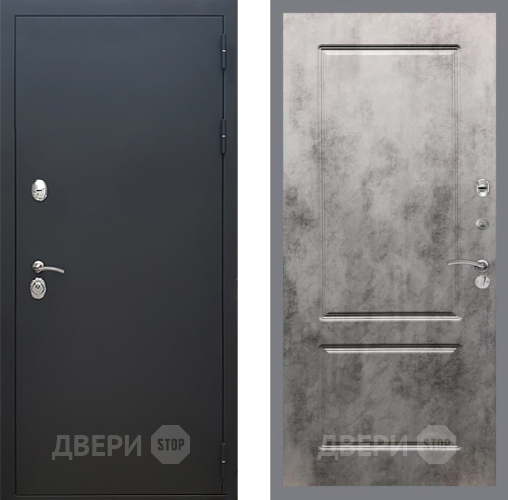 Входная металлическая Дверь Рекс (REX) 5 Черный Муар FL-117 Бетон темный в Апрелевке
