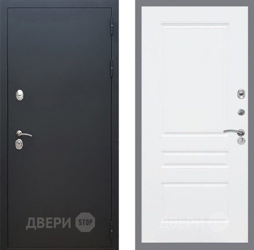 Входная металлическая Дверь Рекс (REX) 5 Черный Муар FL-243 Силк Сноу в Апрелевке