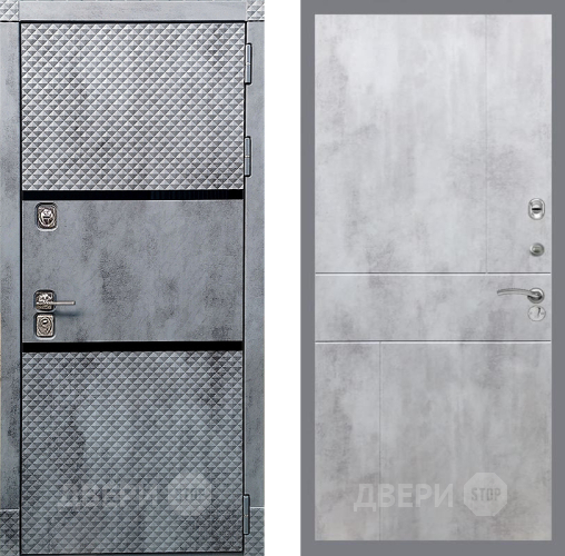 Входная металлическая Дверь Рекс (REX) 15 Бетон Темный FL-290 Бетон светлый в Апрелевке