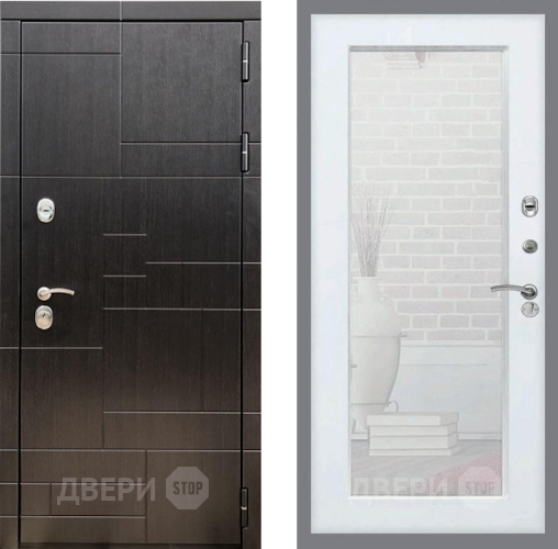 Входная металлическая Дверь Рекс (REX) 20 Зеркало Пастораль Белый ясень в Апрелевке