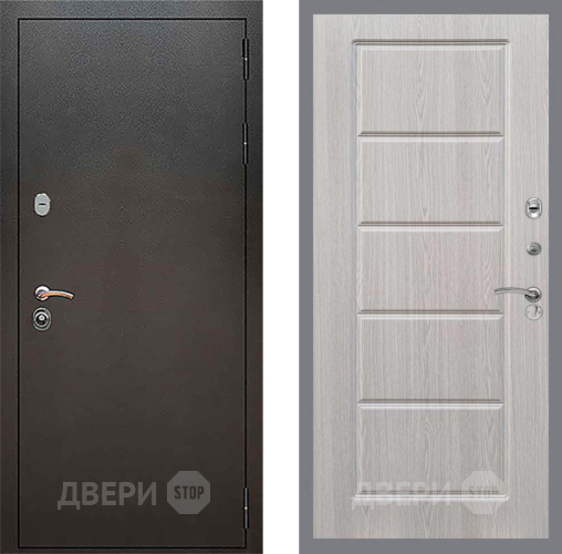 Входная металлическая Дверь Рекс (REX) 5 Серебро Антик FL-39 Беленый дуб в Апрелевке