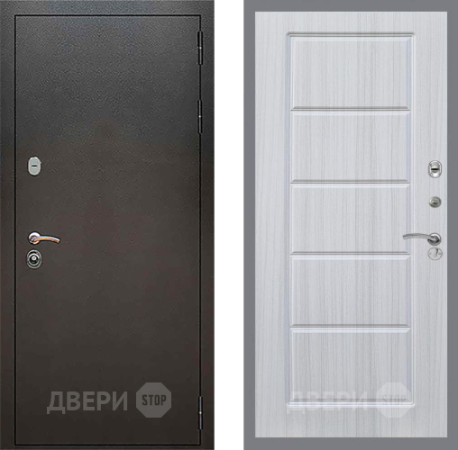 Входная металлическая Дверь Рекс (REX) 5 Серебро Антик FL-39 Сандал белый в Апрелевке