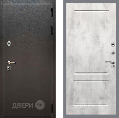 Дверь Рекс (REX) 5 Серебро Антик FL-117 Бетон светлый в Апрелевке