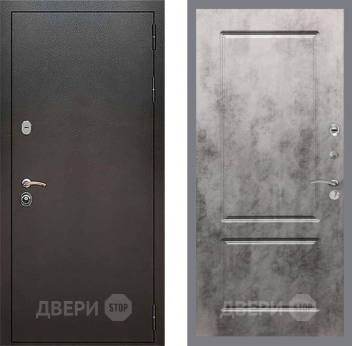 Дверь Рекс (REX) 5 Серебро Антик FL-117 Бетон темный в Апрелевке