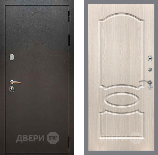 Входная металлическая Дверь Рекс (REX) 5 Серебро Антик FL-128 Беленый дуб в Апрелевке