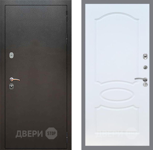 Входная металлическая Дверь Рекс (REX) 5 Серебро Антик FL-128 Белый ясень в Апрелевке