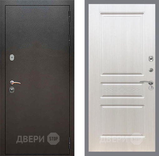 Входная металлическая Дверь Рекс (REX) 5 Серебро Антик FL-243 Лиственница беж в Апрелевке
