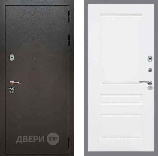 Входная металлическая Дверь Рекс (REX) 5 Серебро Антик FL-243 Силк Сноу в Апрелевке