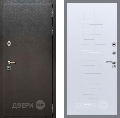 Дверь Рекс (REX) 5 Серебро Антик FL-289 Белый ясень в Апрелевке