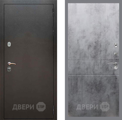 Входная металлическая Дверь Рекс (REX) 5 Серебро Антик FL-290 Бетон темный в Апрелевке