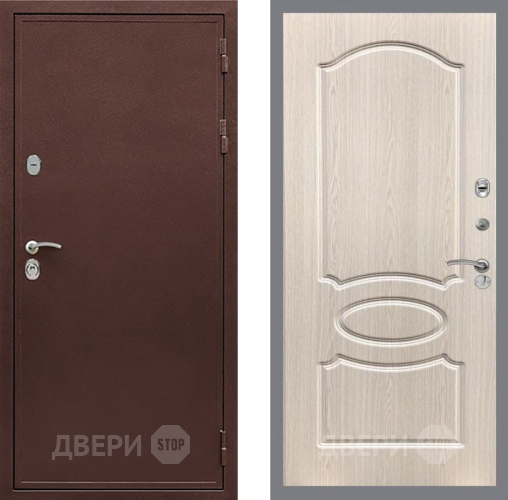 Входная металлическая Дверь Рекс (REX) 5А FL-128 Беленый дуб в Апрелевке