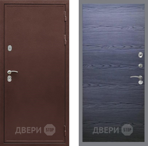 Входная металлическая Дверь Рекс (REX) 5А GL Дуб тангенальный черный в Апрелевке