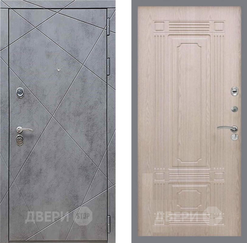 Входная металлическая Дверь Рекс (REX) 13 Бетон Темный FL-2 Беленый дуб в Апрелевке