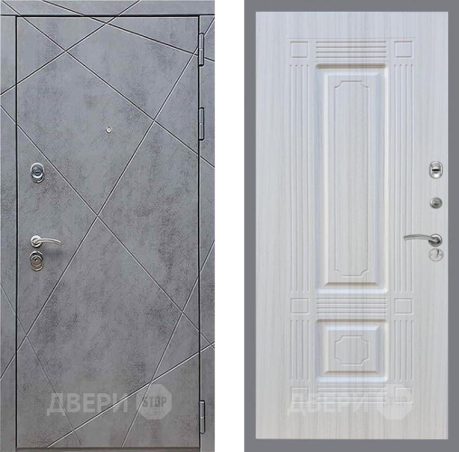 Входная металлическая Дверь Рекс (REX) 13 Бетон Темный FL-2 Сандал белый в Апрелевке