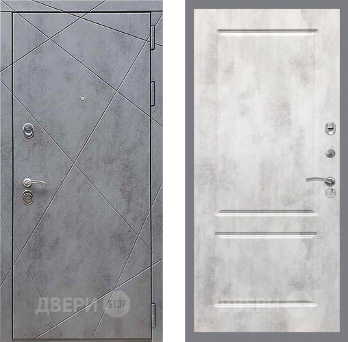 Входная металлическая Дверь Рекс (REX) 13 Бетон Темный FL-117 Бетон светлый в Апрелевке