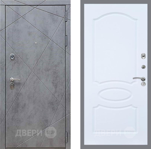 Входная металлическая Дверь Рекс (REX) 13 Бетон Темный FL-128 Силк Сноу в Апрелевке