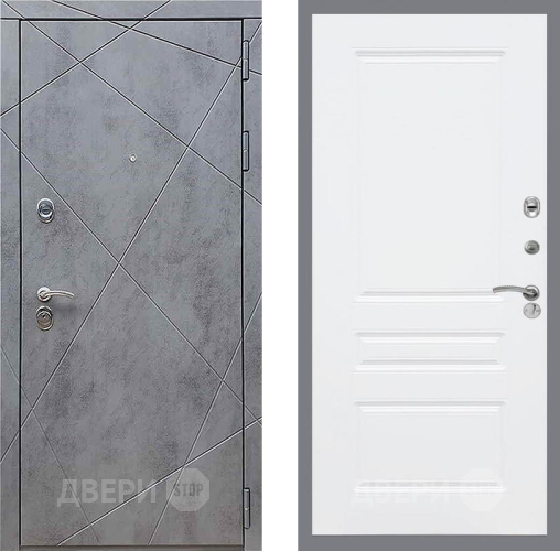 Входная металлическая Дверь Рекс (REX) 13 Бетон Темный FL-243 Силк Сноу в Апрелевке