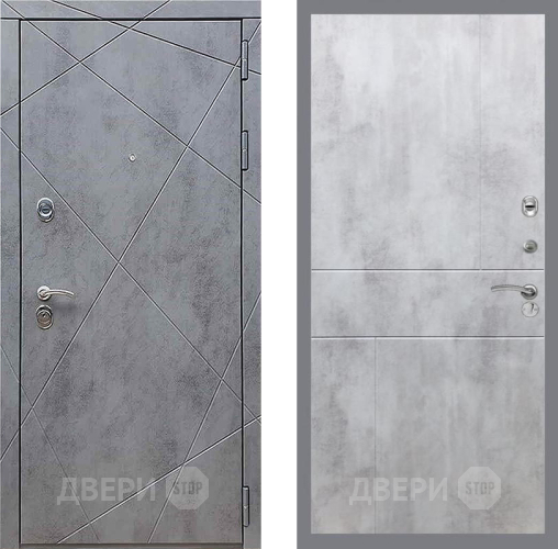 Входная металлическая Дверь Рекс (REX) 13 Бетон Темный FL-290 Бетон светлый в Апрелевке