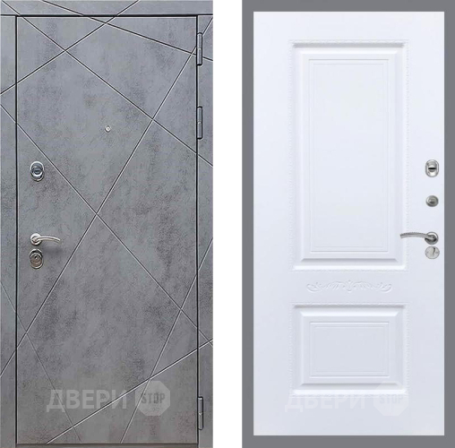 Входная металлическая Дверь Рекс (REX) 13 Бетон Темный Смальта Силк Сноу в Апрелевке