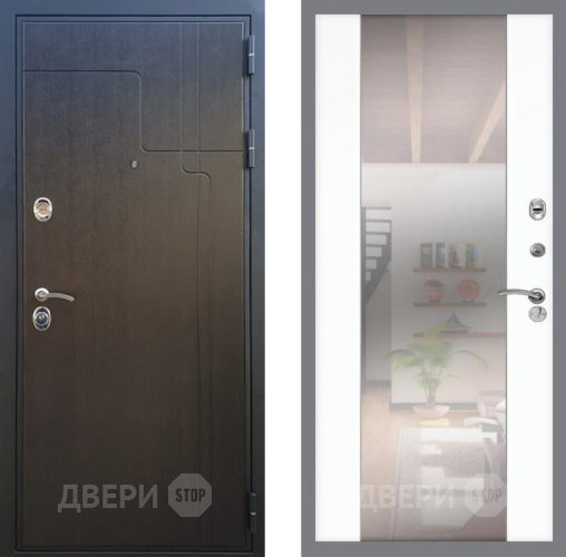 Входная металлическая Дверь Рекс (REX) Премиум-246 СБ-16 Зеркало Силк Сноу в Апрелевке