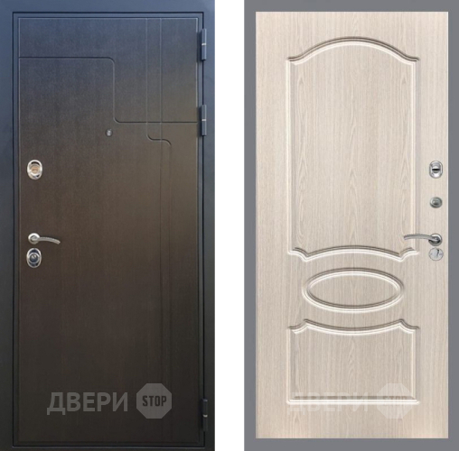 Входная металлическая Дверь Рекс (REX) Премиум-246 FL-128 Беленый дуб в Апрелевке
