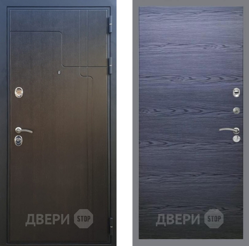 Входная металлическая Дверь Рекс (REX) Премиум-246 GL Дуб тангенальный черный в Апрелевке