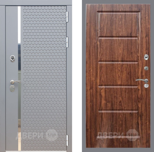 Входная металлическая Дверь Рекс (REX) 24 FL-39 орех тисненый в Апрелевке