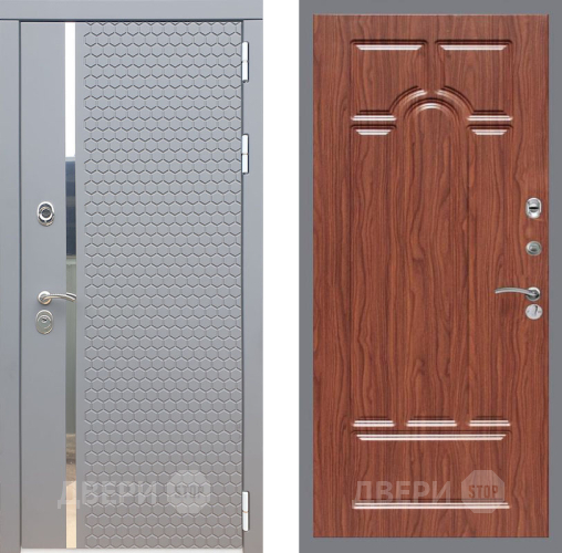 Входная металлическая Дверь Рекс (REX) 24 FL-58 орех тисненый в Апрелевке