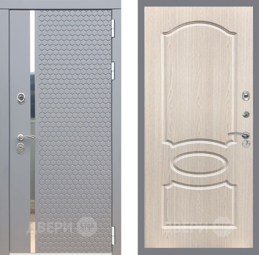 Входная металлическая Дверь Рекс (REX) 24 FL-128 Беленый дуб в Апрелевке