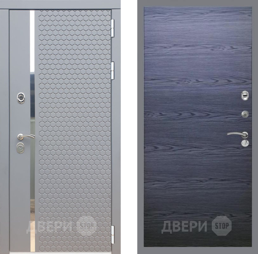 Входная металлическая Дверь Рекс (REX) 24 GL Дуб тангенальный черный в Апрелевке