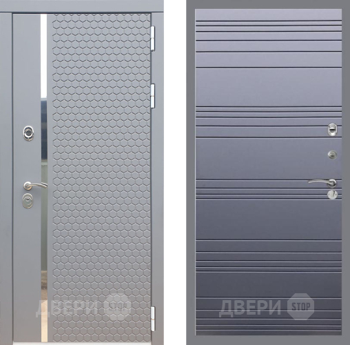 Входная металлическая Дверь Рекс (REX) 24 Line Силк титан в Апрелевке