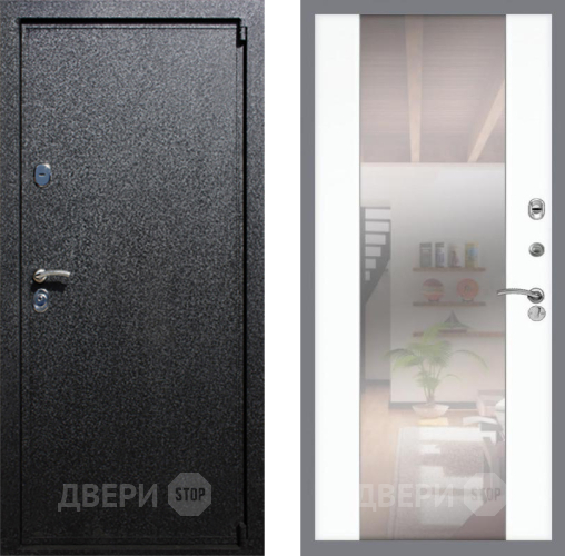 Входная металлическая Дверь Рекс (REX) 3 СБ-16 Зеркало Силк Сноу в Апрелевке