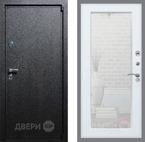 Входная металлическая Дверь Рекс (REX) 3 Зеркало Пастораль Белый ясень в Апрелевке
