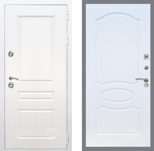 Входная металлическая Дверь Рекс (REX) Премиум-н Силк Сноу FL-128 Белый ясень в Апрелевке