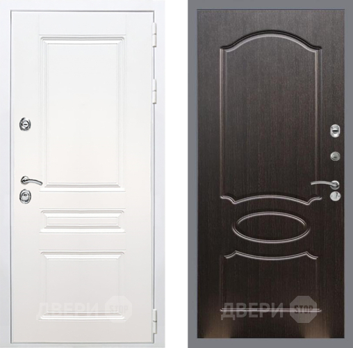Входная металлическая Дверь Рекс (REX) Премиум-н Силк Сноу FL-128 Венге светлый в Апрелевке